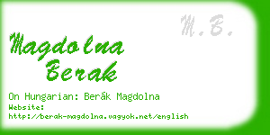 magdolna berak business card